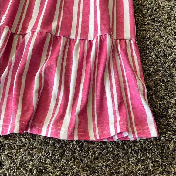 TOMMY BAHAMA Pink & White Stripe Tiered Sundress Girls Size 7 - Picture 2 of 7